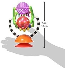 Sassy Teethe & Twirl Sensation Station 2-in-1 Suction Cup High Chair Toy, Developmental Tray Toy for Early Learning, Ages 6  Months